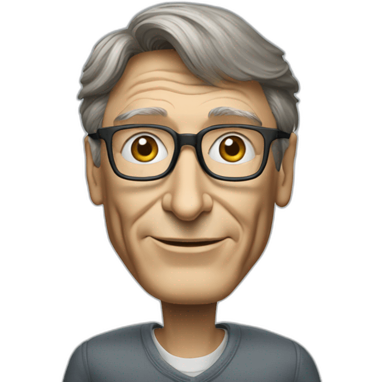 bill gates as a robot emoji