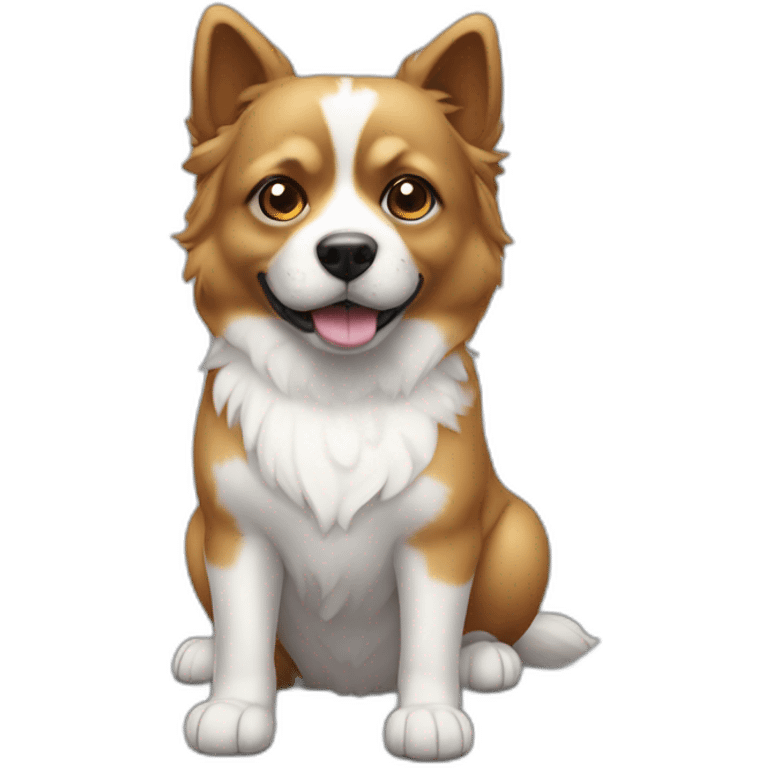 A pekinees dog whit controller emoji