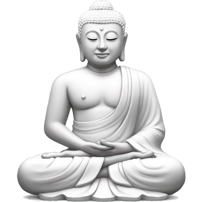 Buddha statue white  emoji