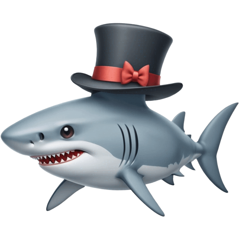 shark with tophat emoji