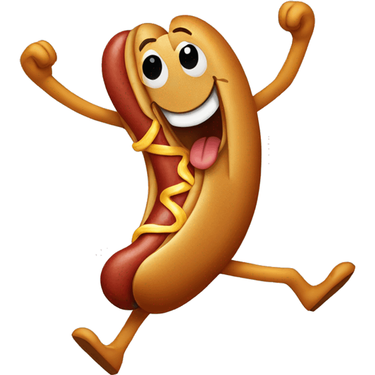 Dancing hot dog  emoji