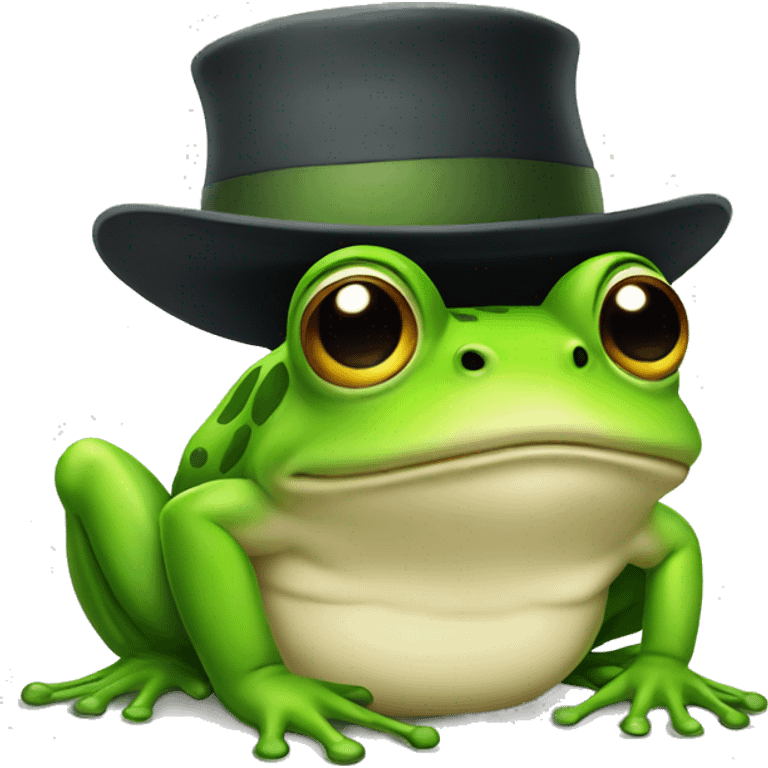 frog and hat emoji