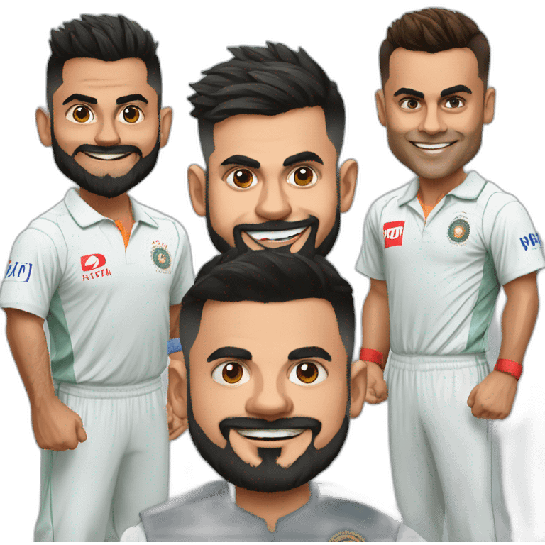 Virat Kohli with Ronaldo and modi gi emoji