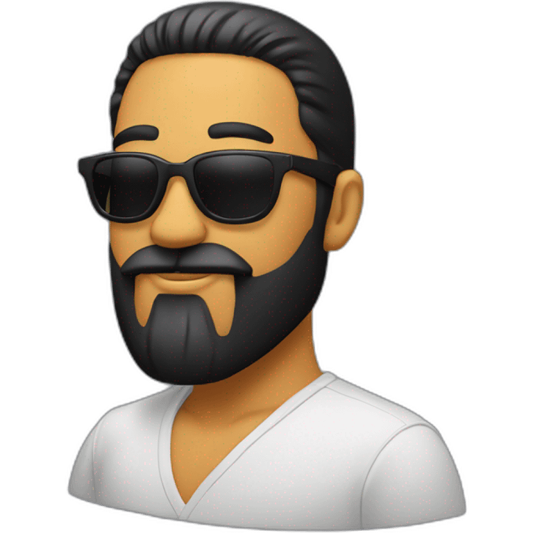 sunglasses black beard guy tilted head to the left emoji