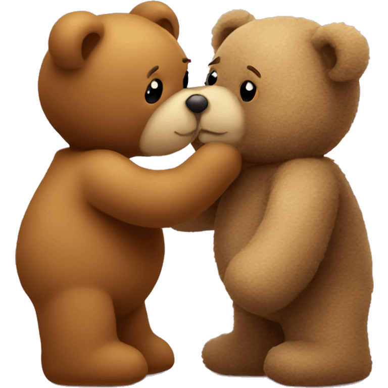 teddy bear kissing another teddy bear emoji