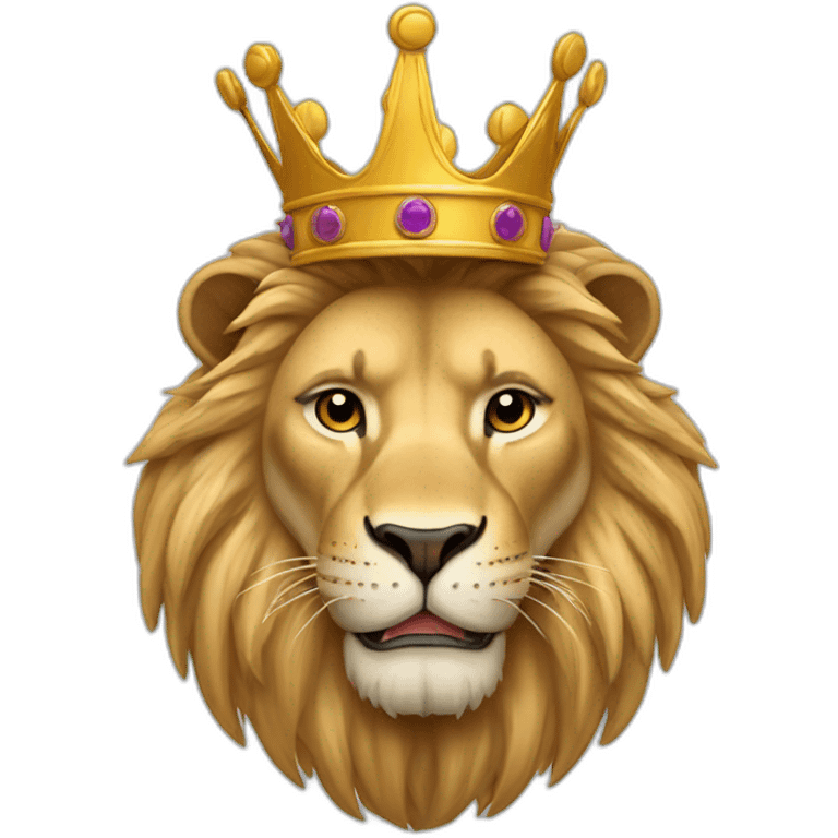 Lion énerver avec une couronne emoji