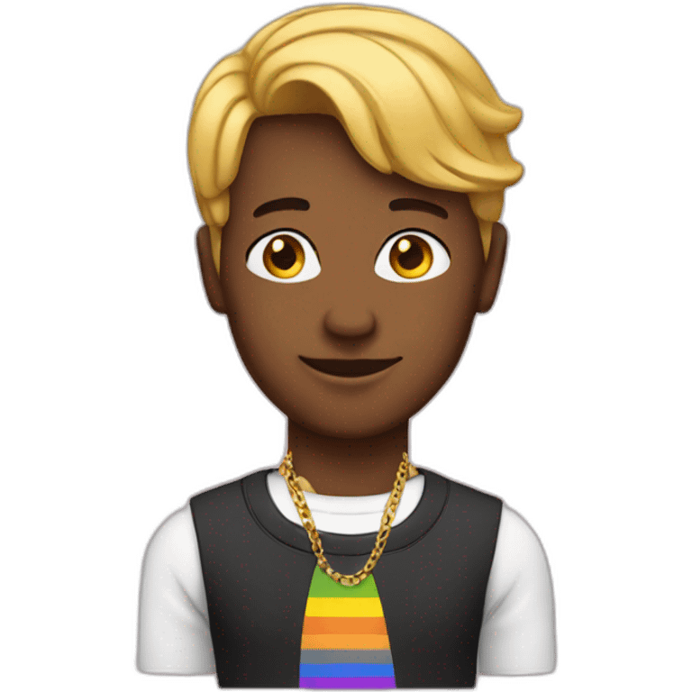 gay with channel earrings emoji