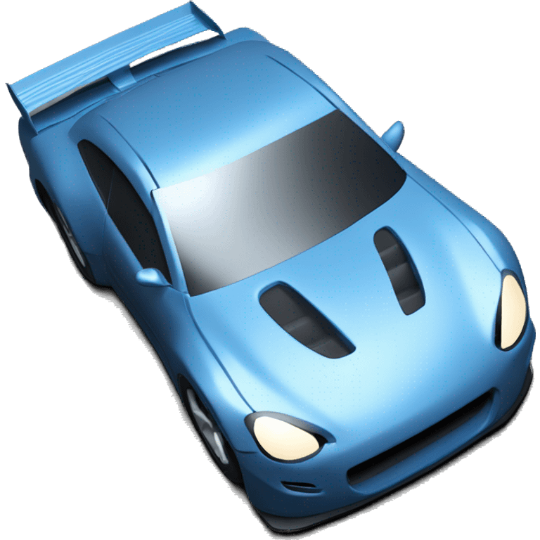 Detailed wide-body pearl-blue Cardstock Papercraft fr-s racecar emoji