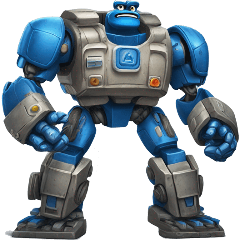 Cookie Monster Auto-Bot:
Crunchload
A bulky blue Autobot with a massive mouthplate and powerful arms. Crunchload can crush obstacles with his “chomper jaws” and transform into an armored transport truck for carrying supplies—or cookies! emoji