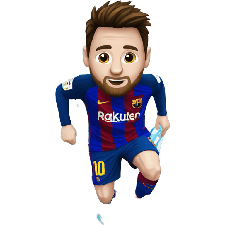 Messi dans l'eau  emoji