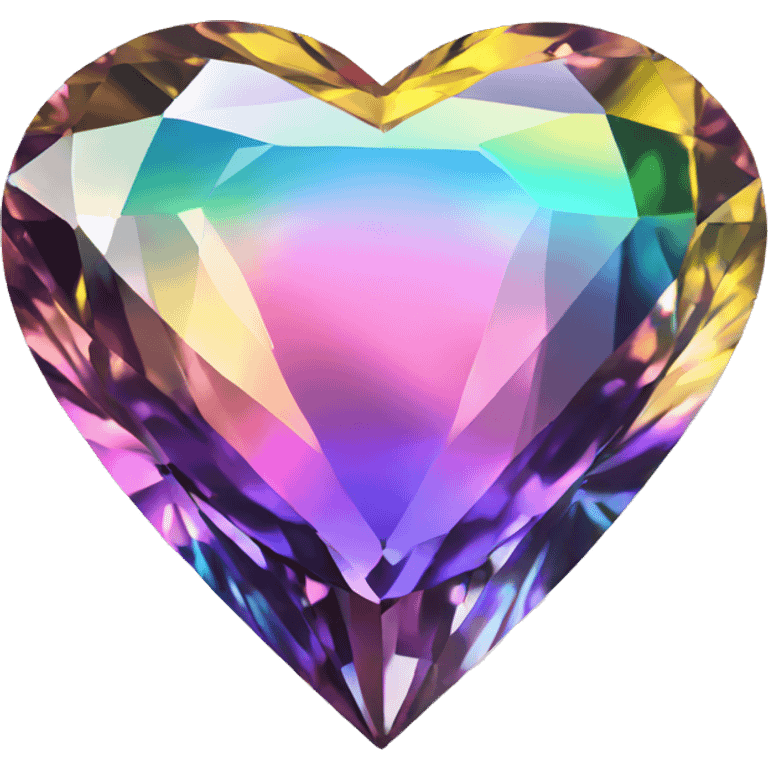 Heart shaped 56-carat rainbow diamond emoji