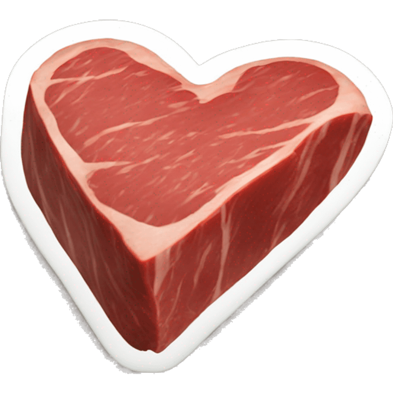 Steak in heart packaging emoji