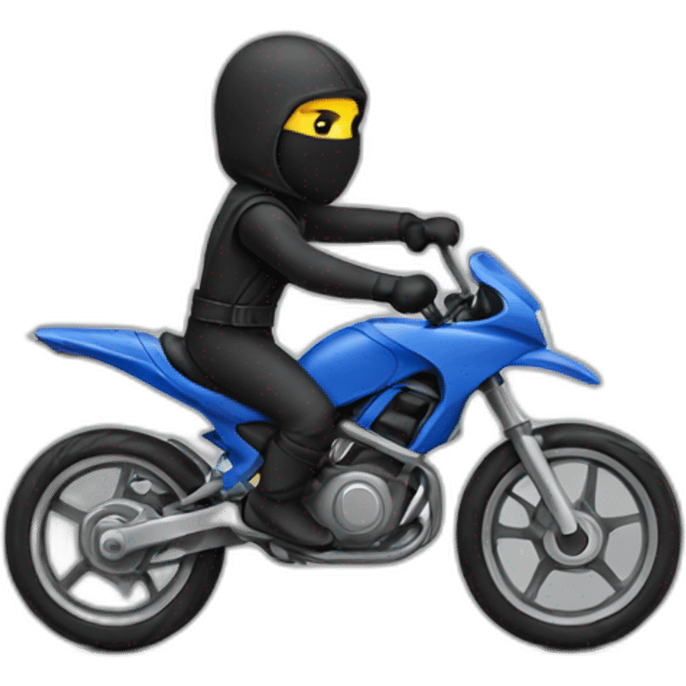 Ninja riding a bike  emoji