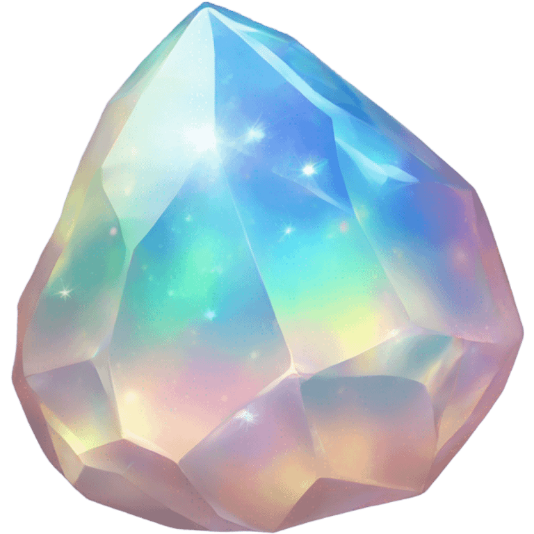 opal crystal shaped like sparkles emoji  emoji