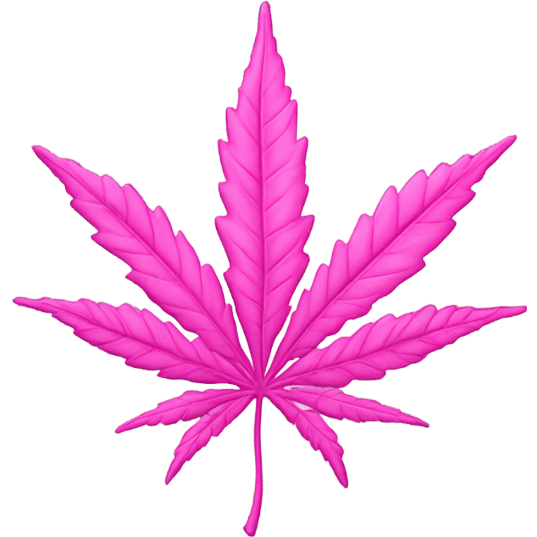 Pink weed leaf emoji