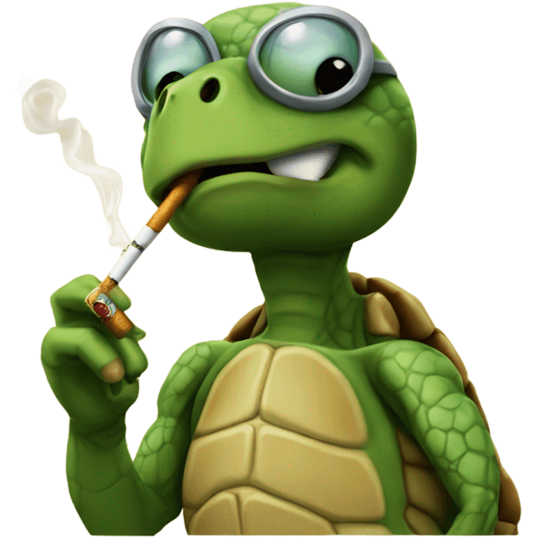 turtle with a cigarette  emoji