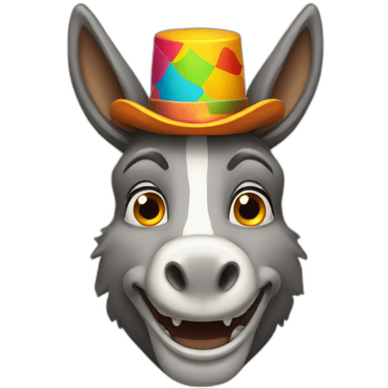 Donkey clown emoji