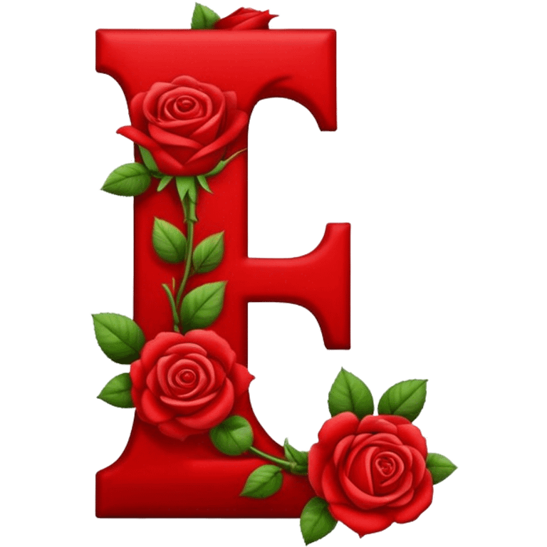 Roses alphabet letter i emoji