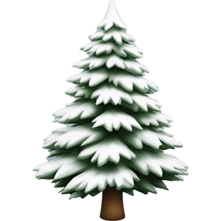  actual white fir christmas tree isolated.  emoji