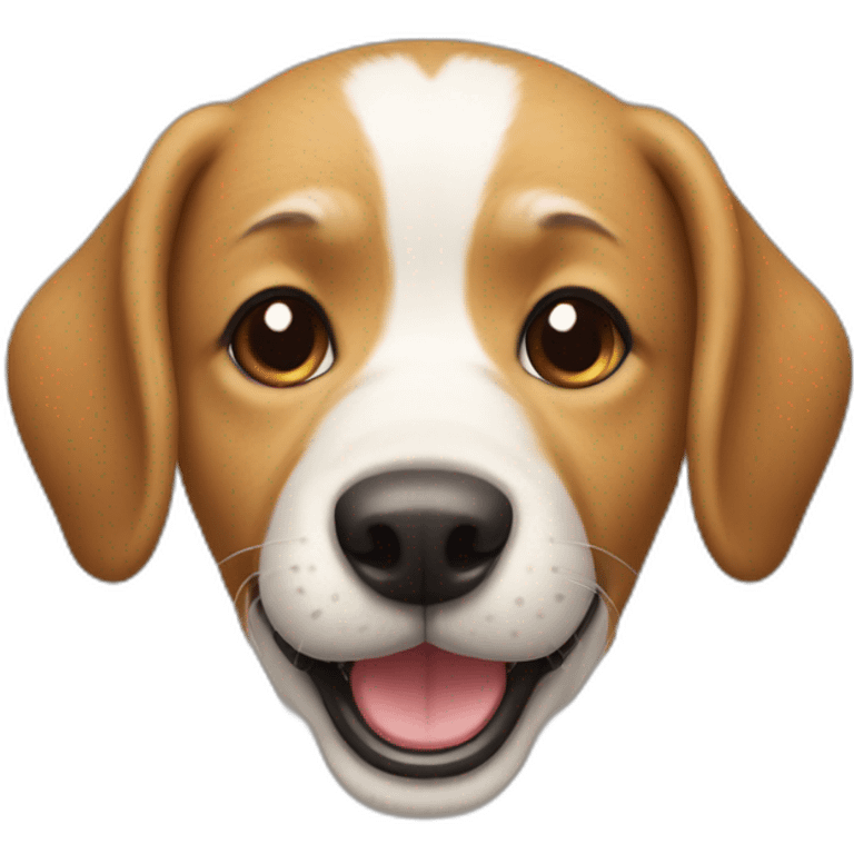 Perro sonriente con huesos emoji