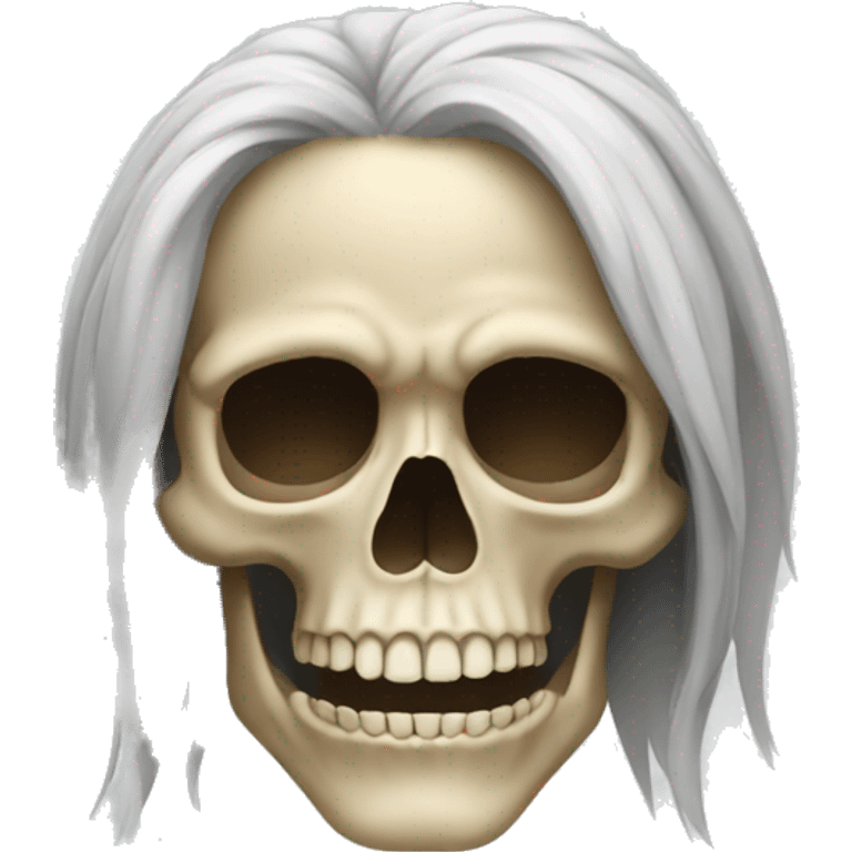 skull with long hair emoji