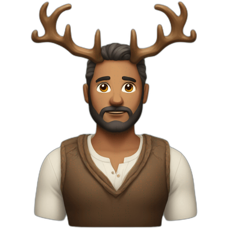 Big man with antlers emoji