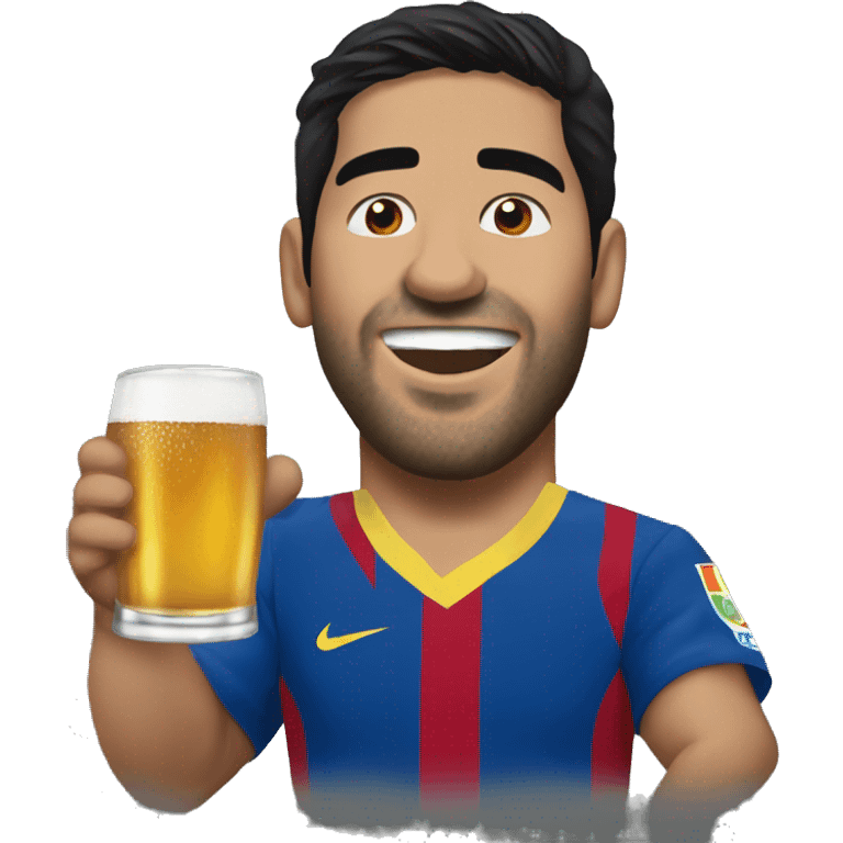 Luis Suárez drink beer emoji