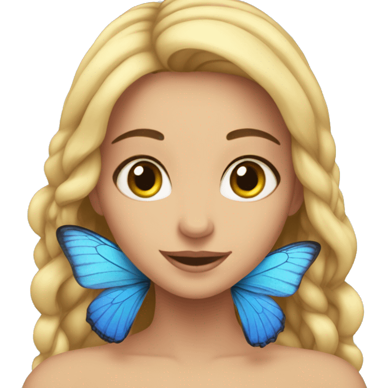 Mariposa azul emoji