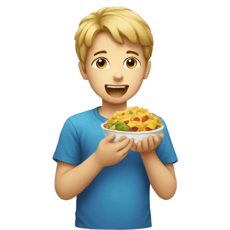 boy eating emoji