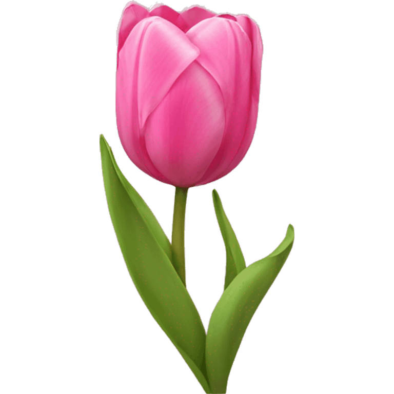 Pink tulips with a bow emoji