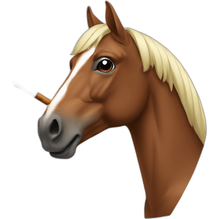 smoking horse emoji