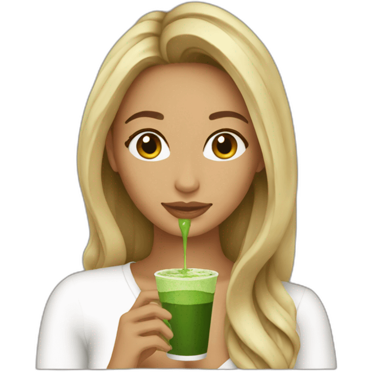 beyoncey drinking matcha emoji