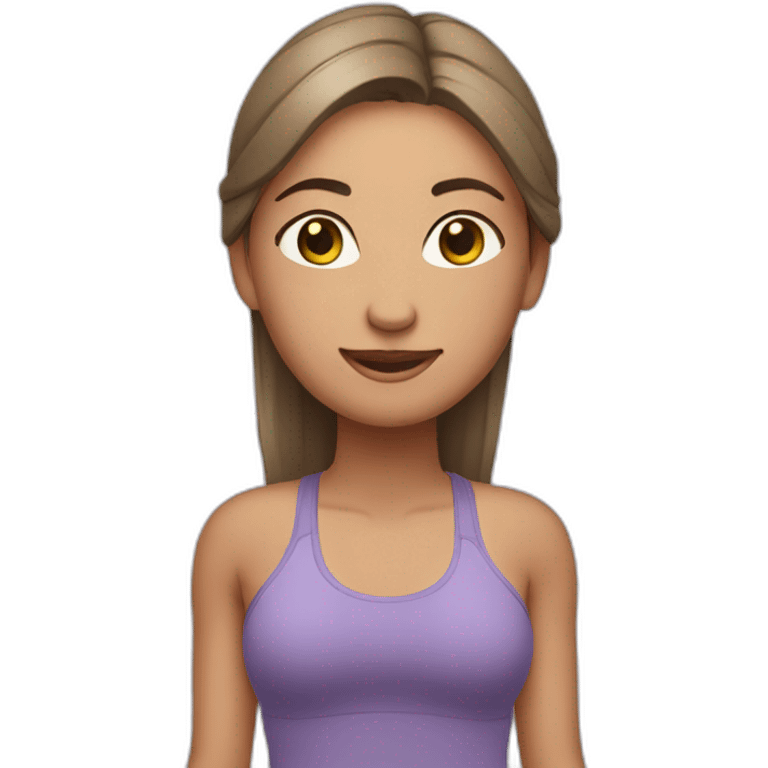 Working with yoga clothes emoji