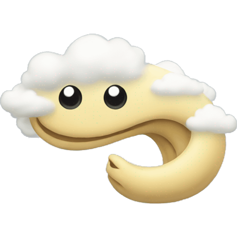 cloud in a shape of an eel emoji