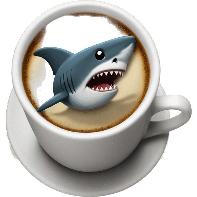 shark in coffee emoji