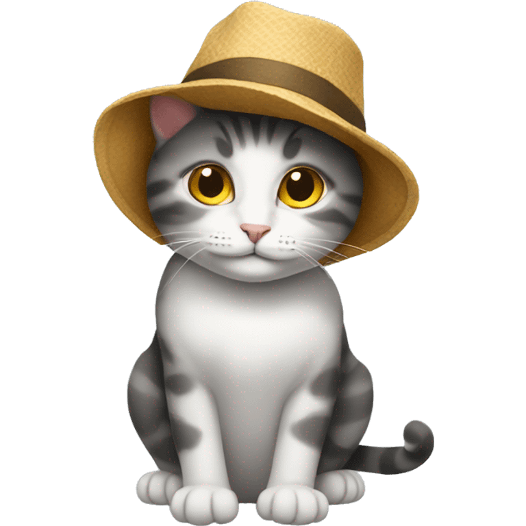 cat wearing a hat emoji