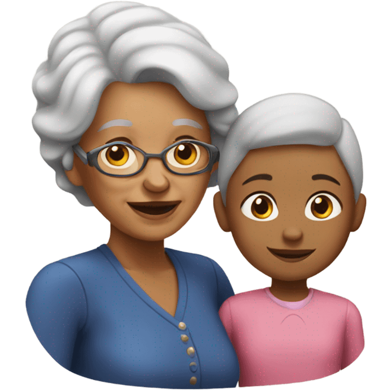 Grandmother with a girl emoji