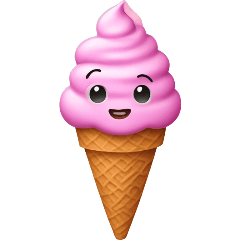 Pink ice cream  emoji