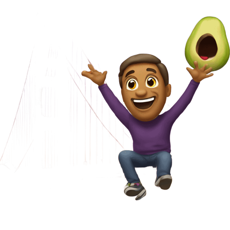 Man with eggplant jumping off the Golden Gate Bridge  emoji