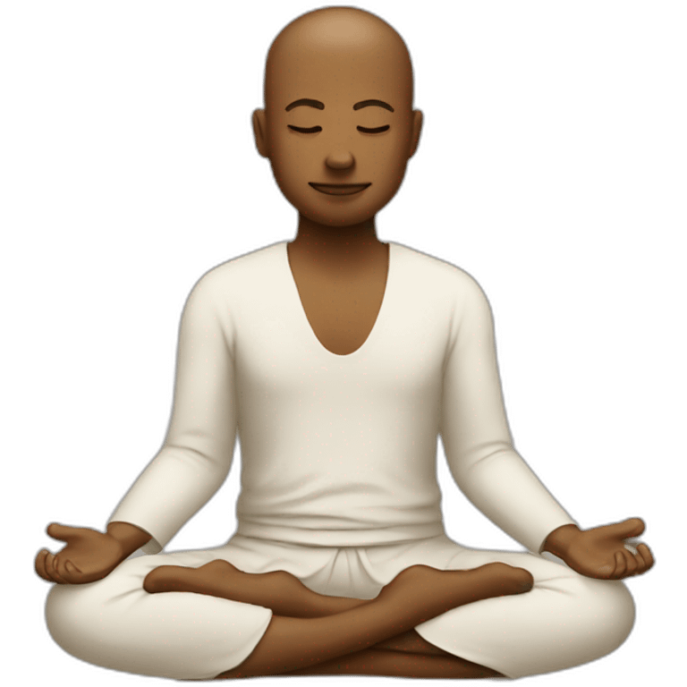 Calm meditating emoji