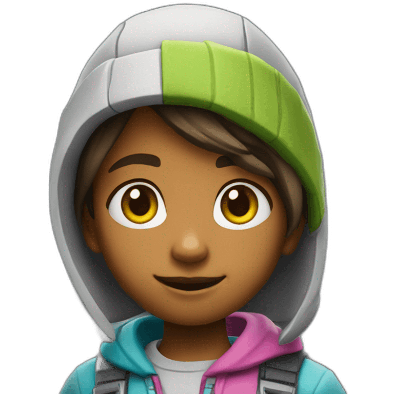 Un enfant qui jouent a fortnite . emoji