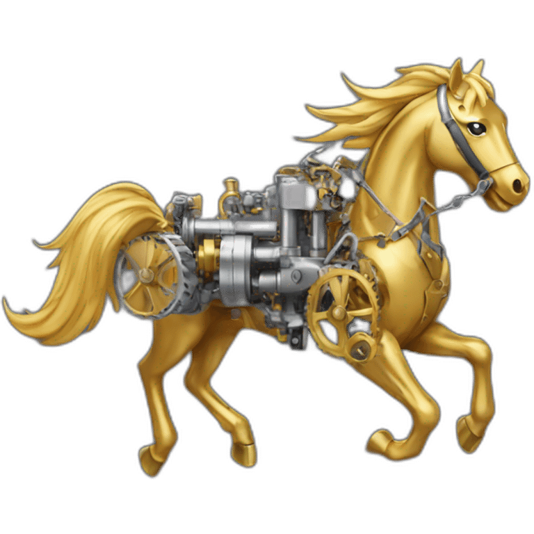 Mechanical Engineering running golden horse emoji