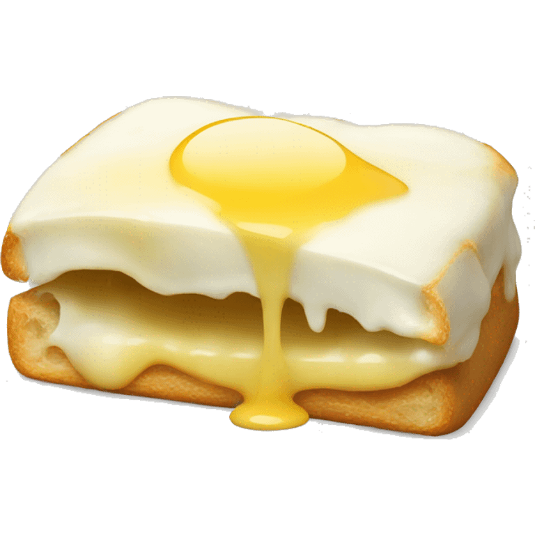 Melted mozzarella cheese with emoji