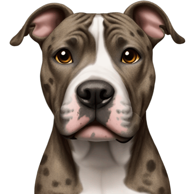 Brindle black nose pitbull emoji