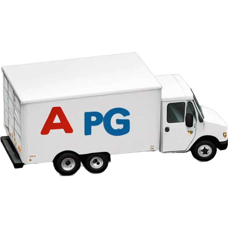 Boxtruck with letters "PGS” on the side emoji