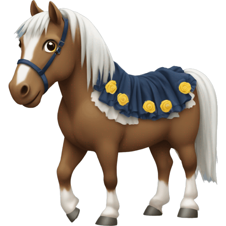 Horse with rosettes emoji