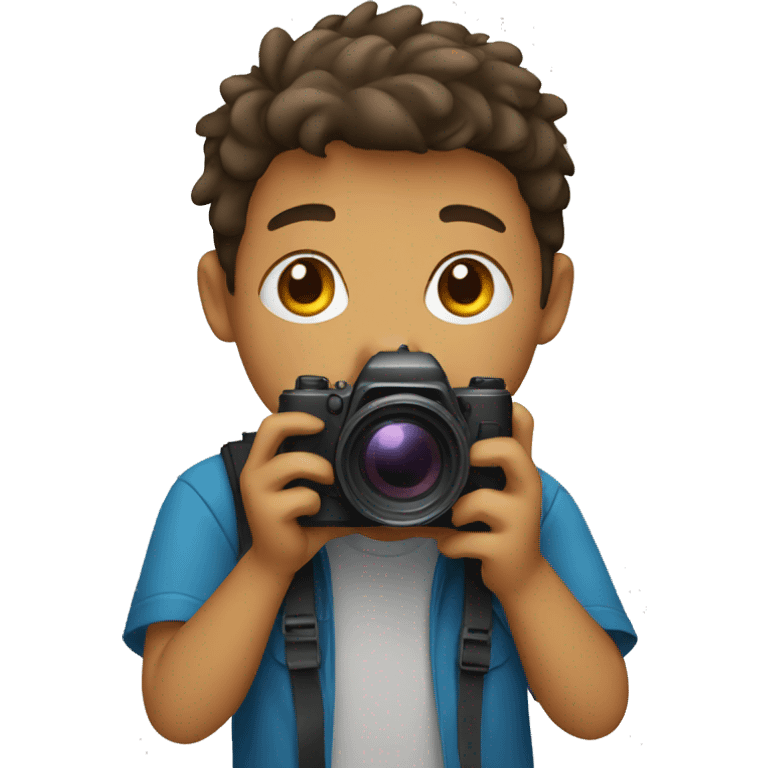 Boy with camera emoji