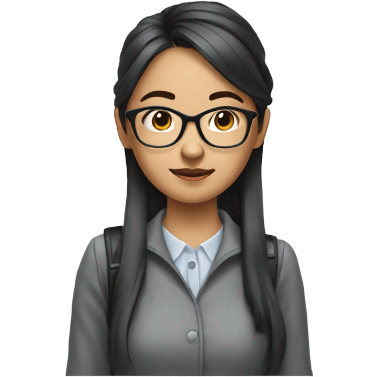 female quant who is nerdy and asian who could also be a tiktok influencer emoji