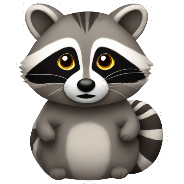 Raccoon stuffed animal emoji