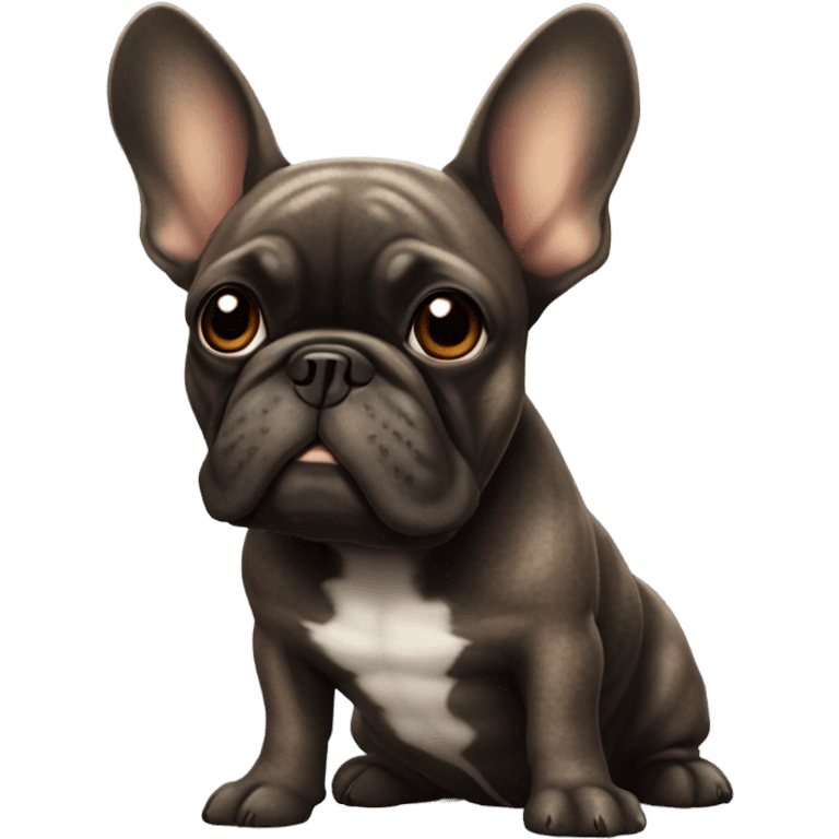 Brindle french bulldog emoji